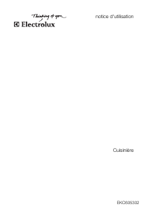 Mode d’emploi Electrolux EKC605302S Cuisinière