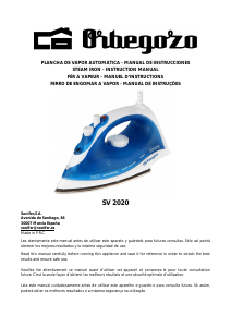Mode d’emploi Orbegozo SV 2020 Fer à repasser