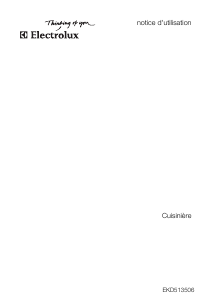 Mode d’emploi Electrolux EKD513506W Cuisinière