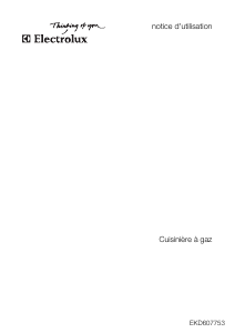 Mode d’emploi Electrolux EKD607753W Cuisinière