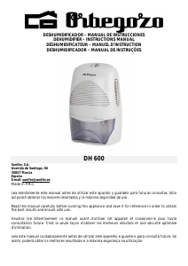 Manual Orbegozo DH 600 Dehumidifier