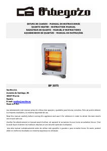 Manual Orbegozo BP 3075 Aquecedor