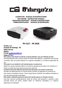 Manual Orbegozo FH 5028 Aquecedor