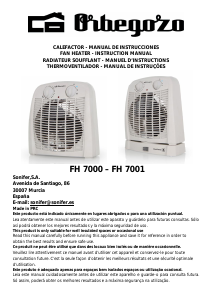 Manual Orbegozo FH 7000 Aquecedor