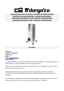 Manual Orbegozo RA 1000 E Aquecedor