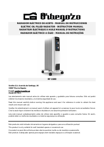 Manual Orbegozo RF 1500 Aquecedor