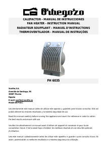 Manual Orbegozo FH 6035 Aquecedor