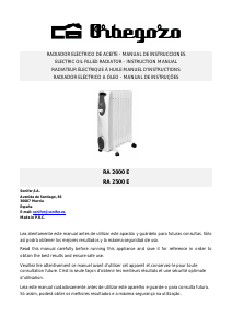 Manual de uso Orbegozo RA 2500 E Calefactor