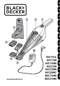 Εγχειρίδιο Black and Decker WDC115WA Ηλεκτρική σκούπα χειρός