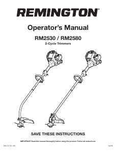 Handleiding Remington RM2530 Grastrimmer