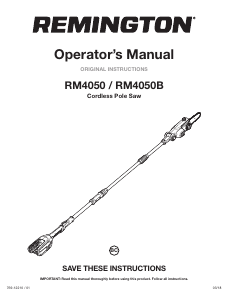 Manual Remington RM4050 Chainsaw