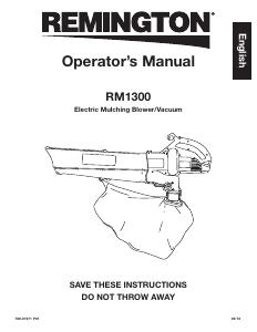 Manual Remington RM1300 Leaf Blower