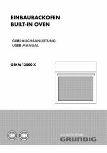 Manual Grundig GEKM 13000 X Oven