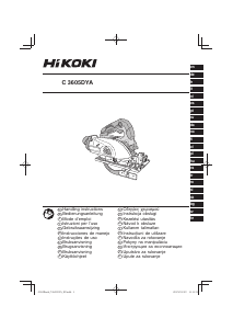 Instrukcja Hikoki C 3605DYA Pilarka tarczowa