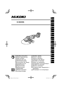 Kullanım kılavuzu Hikoki G 3623DA Avuç taşlama makinesi