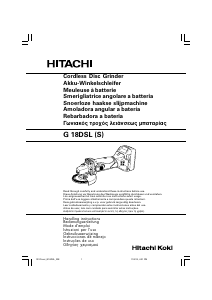 Bedienungsanleitung Hitachi G 18DSL(S) Winkelschleifer