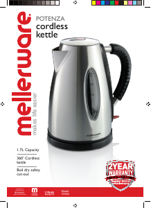 Bruksanvisning Mellerware 22360A Potenza Vattenkokare