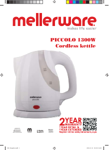Bruksanvisning Mellerware 33010 Piccolo Vattenkokare