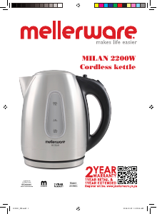 Bruksanvisning Mellerware 22350C Milan Vattenkokare