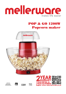 Manual Mellerware 27302 Pop & Go Popcorn Machine