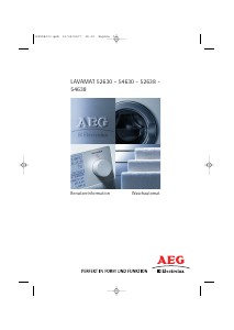 Bedienungsanleitung AEG-Electrolux Lavamat 52638 Waschmaschine