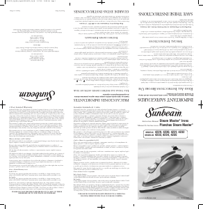 Manual de uso Sunbeam 4234 Steam Master Plancha