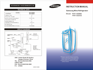 Manual Samsung RW13EBSS Wine Cabinet