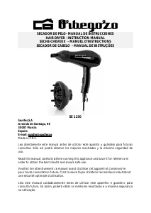 Manual Orbegozo SE 1150 Hair Dryer
