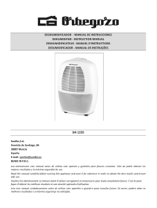 Manual Orbegozo DH 1235 Dehumidifier