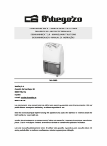 Manual Orbegozo DH 2060 Dehumidifier