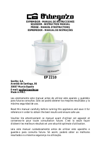 Manual Orbegozo EP 2210 Citrus Juicer