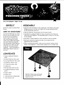 Handleiding MB Pokémon Tower