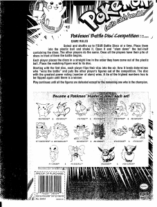 Handleiding Hasbro Pokémon Battle Disc Competition