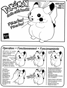 Handleiding Hasbro Pokémon Pikachu
