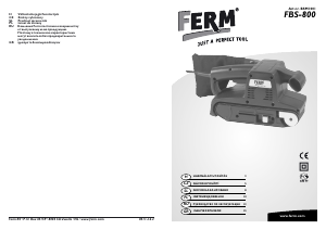 Εγχειρίδιο FERM BSM1001 Μηχανή λειάνσεως με ιμάντα από γυαλόχαρτο