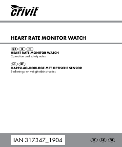 Manual Crivit IAN 317347 Sports Watch