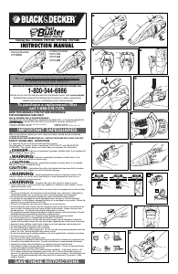 Manual Black and Decker CHV1568 Dustbuster Handheld Vacuum