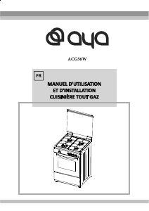 Mode d’emploi AYA ACG56W Cuisinière