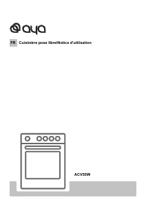 Mode d’emploi AYA ACV55W Cuisinière