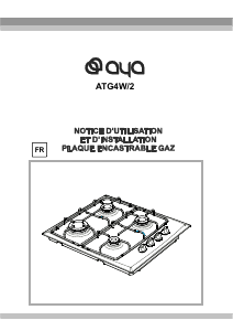 Mode d’emploi AYA ATG4W/2 Table de cuisson