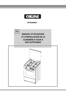 Mode d’emploi Orline OFSG6060/1 Cuisinière