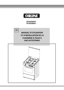 Mode d’emploi Orline OFSG5060/1 Cuisinière