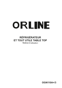 Mode d’emploi Orline OGN110A+/3 Réfrigérateur