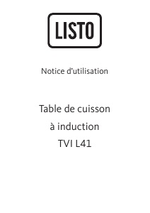 Mode d’emploi Listo TVI L41 Table de cuisson