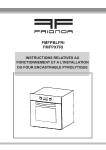 Mode d’emploi Frionor FMFPBLFRI Four