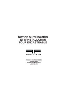 Mode d’emploi Frionor AE01NOFRI Four