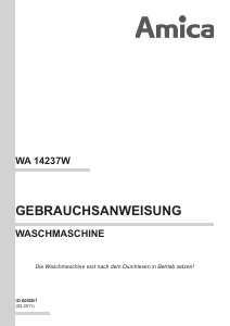 Bedienungsanleitung Amica WA 14237W Waschmaschine