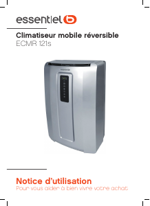 Climatiseur Mobile Essentiel B ECMR121s, Réversible, Gris, Classe A, Occasion