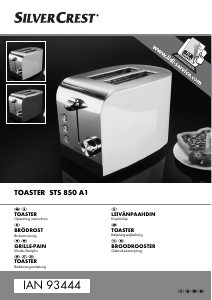 Manual SilverCrest STS 850 A1 Toaster