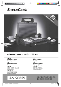 Bruksanvisning SilverCrest SKG 1700 A1 Smörgåsgrill
